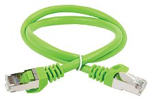 ITK Коммутационный шнур (патч-корд) кат.6 FTP LSZH 0,5м зеленый | код PC02-C6FL-05M | IEK